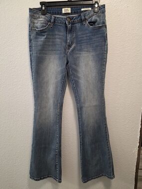 Simplicity Women's Faded Blue Wide Leg Jeans